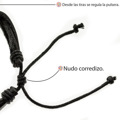 Imagen 5 de 7 de Pulsera Hombre Conjunto 4 En 1 Dije Infinito Cuero Negro