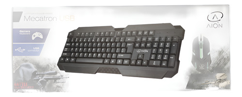 Teclado Aion Mecatron Usb Qwerty Mouse Retroiluminado