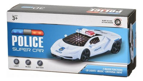 Auto Policía Deportivo Eléctrico Luces Y Sonido