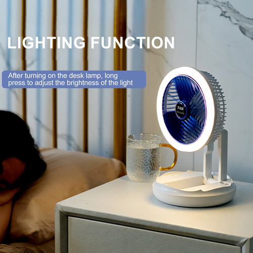 Ventilador Eléctrico Portátil: Multifunción, Carga 4, Tipo C