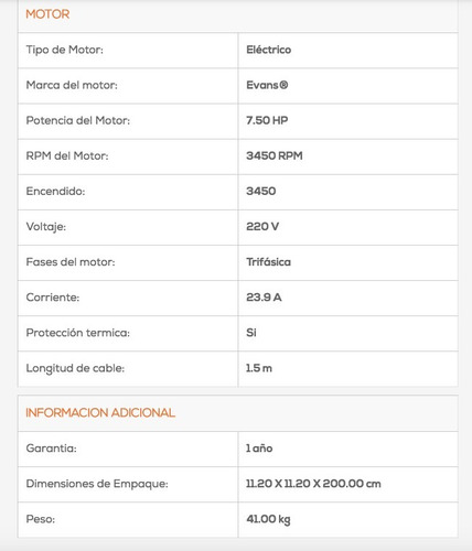 Bomba Sumergible 7.5 Hp Pozo Profundo 4 PuLG 45gpm Sd445me07