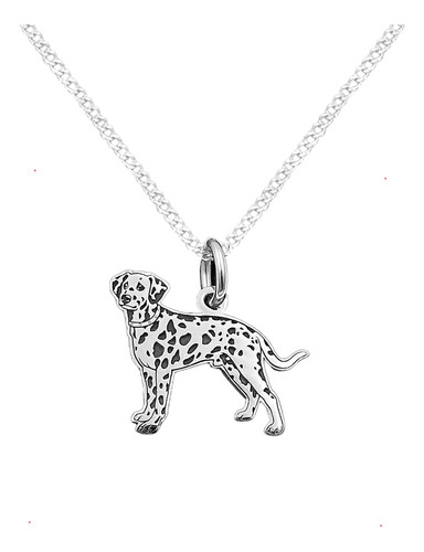 Dije Y Cadena Perro Dalmata Plata 925 Con Envio