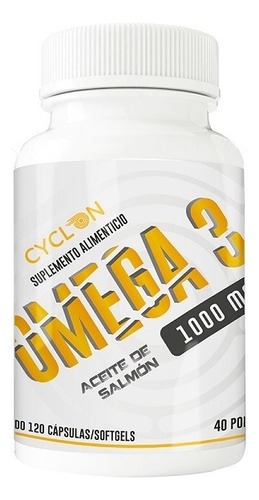 Suplemento Omega 3 1000mg Aceite Salmon 120 Capsulas Cyclon