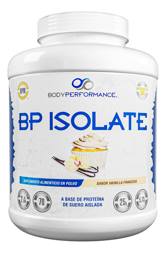 Body Performance Proteínas Bp Isolate. Polvo sabor vainilla 2.26kg