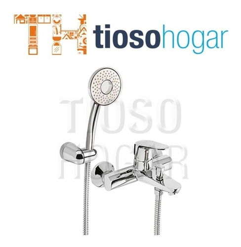 Imagen 3 de 10 de Griferia Ducha Bañera Piazza Dot Monocomando Ahorro De Agua
