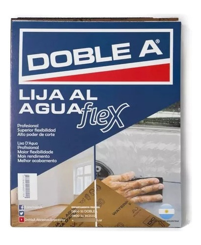  Lijas Al Agua Doble A Gr. 80 (50 Lijas) 