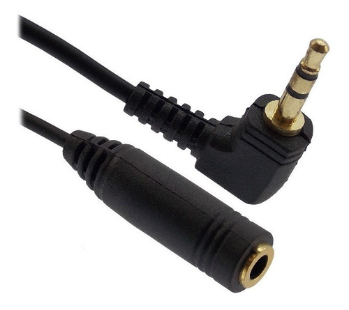 Cabo Extensor Extensao Audio P2 Macho 90º X Femea 1.8 Metros