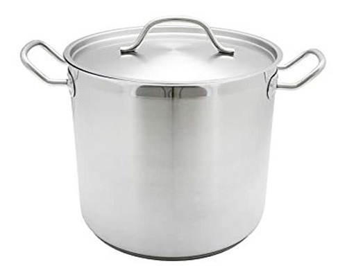 32 Qt Olla Con Tapa Acero Inoxidable Grado Comercial