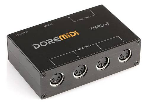 A Traves De 6 Midi Box 1-in 6-out Splitter Con Cable De 3.3