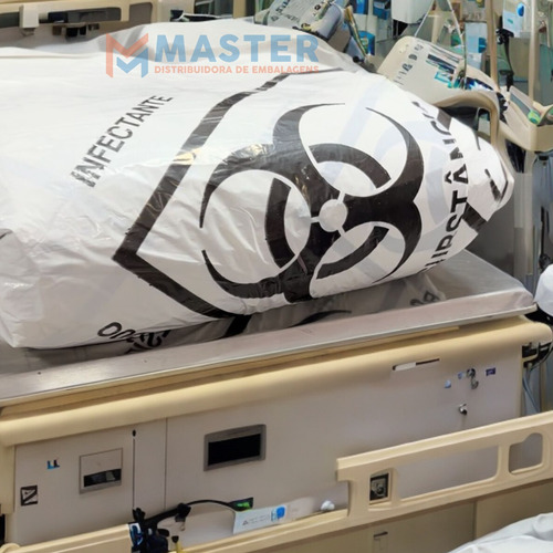 Saco Lixo Hospitalar Infectante 100 Litros 75x105cm 100un