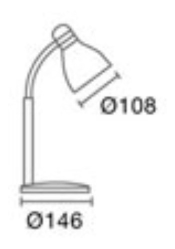Imagen 3 de 4 de Velador Lámpara Escolar De Mesa Escritorio Flexible Apto Led