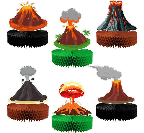 6 Piezas Volcano Centerpieces Volcano Party Favor Decor...