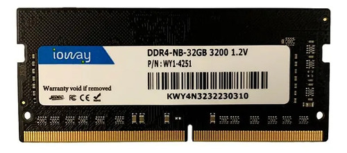 Memória Ram 32gb Ddr4 3200mhz Sodimm Ioway