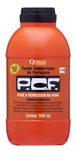 Fundo Convertedor De Ferrugem Pcf  Quimatic 500 Ml
