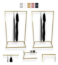 Comprar Kit 2 Araras De 1m Cabideiro De Chão Loja De Roupas Closet