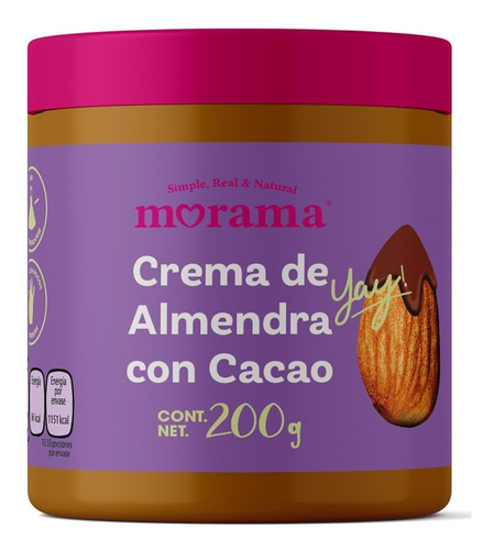 Crema de almendra con cacao Morama 200g