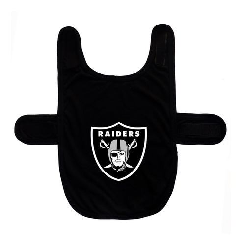 Playera Perro De Algodón Raiders Nfl Futbol  Negra Talla Med