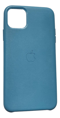 Forro De Cuero Sintético Para iPhone  11 Pro Max - Azul