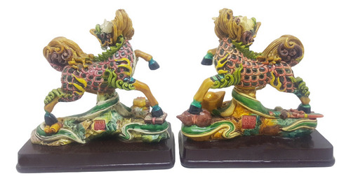 Figuras De Pareja De Caballos Chi Lin (feng Shui)