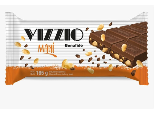 Chocolate Vizzio Maní 35gr Pack X20u - Barata La Golosineria