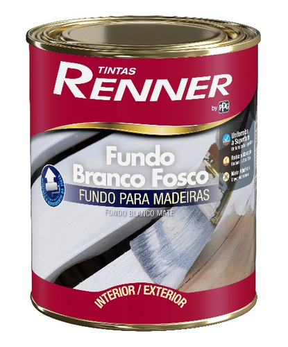 Pintura Fondo Para Madera Blanco Mate 900ml- Megacolor