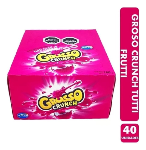 Chicle Grosso Crunch Tutti Fritti 200g 40 Uni