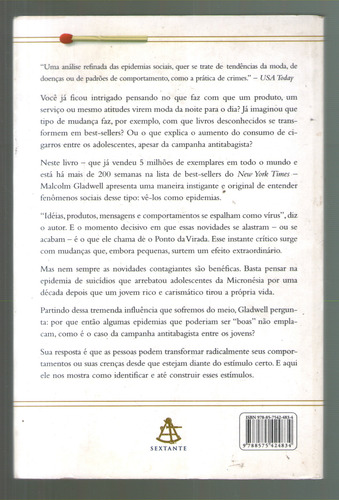 O Ponto Da Virada - The Tipping Point - Malcolm Gladwell (Usado)