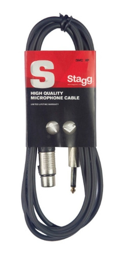 Cable Línea 10 Metros Canon Plug Stagg Negro Xlr Micrófono