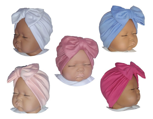 5 Piezas Gorros Para Bebé Turbantes Niña Headwraps, Moño