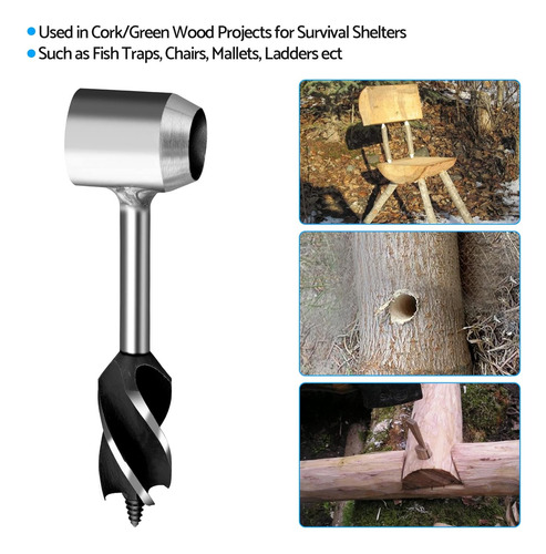 Bushcraft - Llave De Taladro De Mano, Taladro De Madera De O