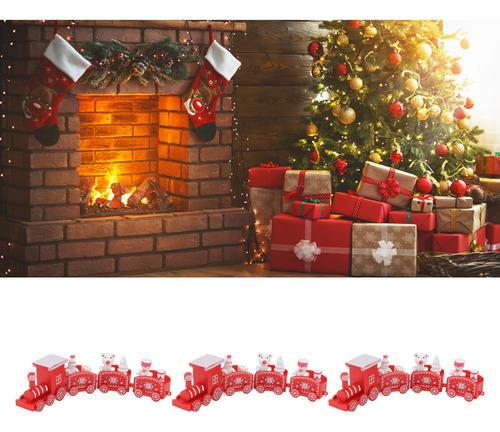 Juego De 3 Juegos De Accesorios Navideños Para Trenes Pequeñ