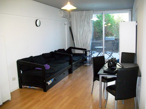 Monoambiente Patio Privado, Cochera Cubierta. Seguridad 24 Hs Y Amenities De Lujo