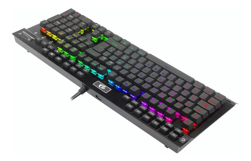 Teclado Gamer Redragon Yama K550 Purple Español Negro Rgb Idioma Español Latinoamérica