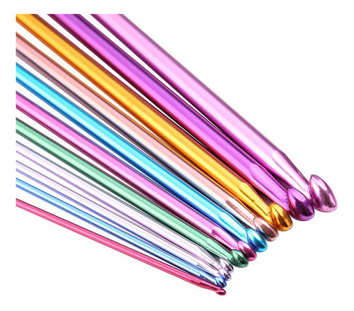 Ganchos De Crochet De Aluminio Multicolor