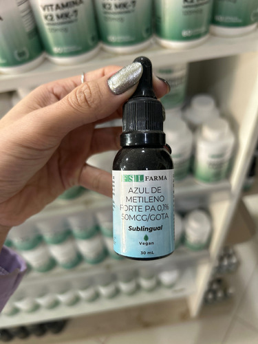 Azul De Metileno Forte Pa 0,1% Sublingual | 500mcg Framboesa