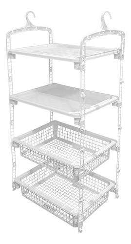 Organizador Colgante Repisas Ajustable Closet Color Blanco