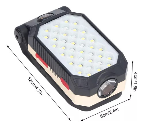 Linterna Led Portátil Cob Work Light Recargable Por Usb