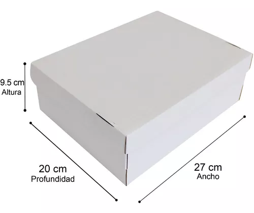 Cajas de Cartón de Una Pieza para Zapatos - 13 x 8 x 5, Blancas, 33 x 20 x  13 cm S-17337 - Uline