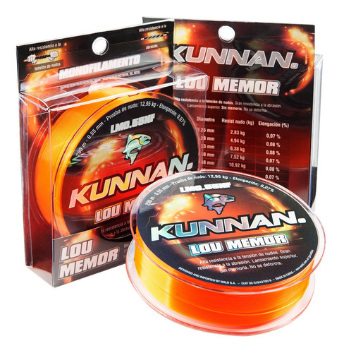 Nylon Tanza Kunnan Lou Memor 0.38mm X 200 M Consultar Color