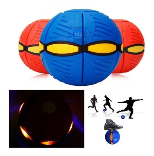 Imagen 7 de 8 de Pelota Mágica Disco Ball Ufo Frisbee Luz Led Se Aplasta