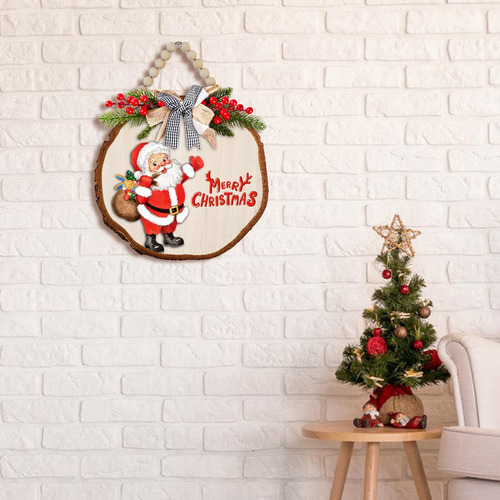 Letrero Colgante De Navidad, Letrero De Puerta Con Coronas