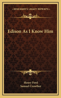 Libro Edison As I Know Him - Ford, Henry