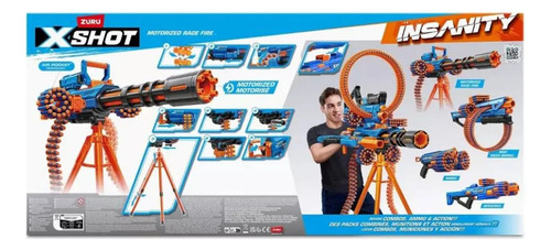 X-shot Lanza Dardos Insanity Motorized Rage Fire Metralleta