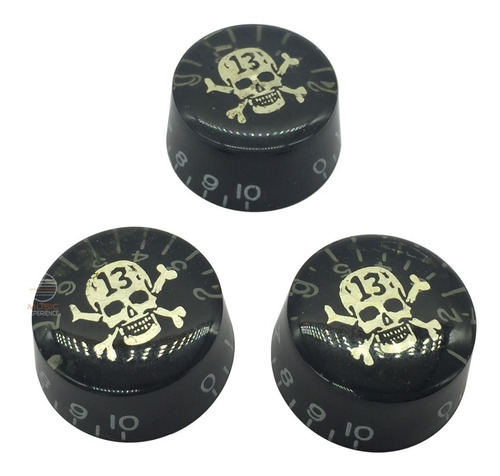 Knob Caveira Lct-16skull Kit Com 3 Peças