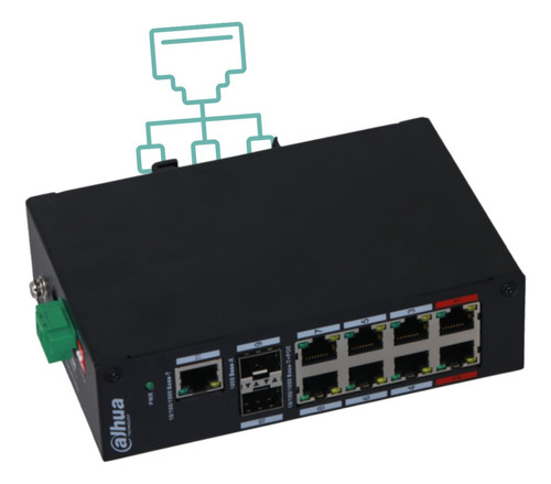 Gigabit Switch 8-port y 2 Sfp Uplink 120w Hi-poe Dahua