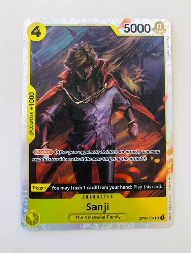 Sanji Op04-104. Super Rare. One Piece.