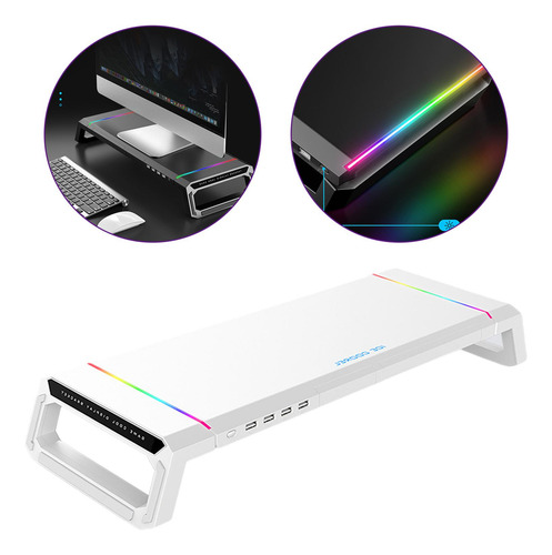 Ordenador Portátil De Pantalla Soporte Elevador Rgb 4 Usb