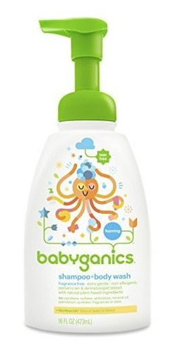 Babyganics Foaming Shampoo And Body Wash, Sin Fragancia, 16