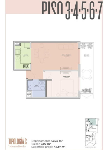 Imagen 5 de 14 de Vendo Departamentos 1 Dorm B° General Paz
