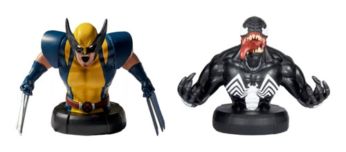 Pack De 2 Bustos Colección Marvel Wolverine Y Venom Original